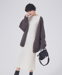 Rouge vif | リブニットワンピース(ワンピース)