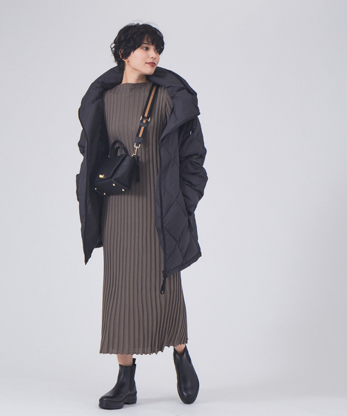 Rouge vif（ルージュヴィフ）の「リブニットワンピース（ワンピース・レディース・ホワイト/レッド/グレー・フリー）」の10枚目の写真