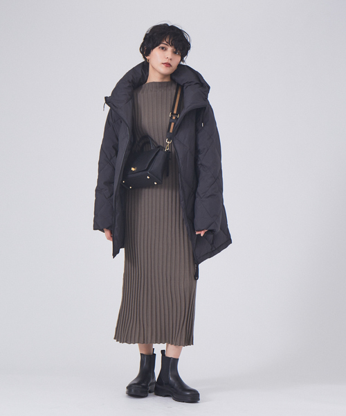 Rouge vif（ルージュヴィフ）の「リブニットワンピース（ワンピース・レディース・ホワイト/レッド/グレー・フリー）」の4枚目の写真