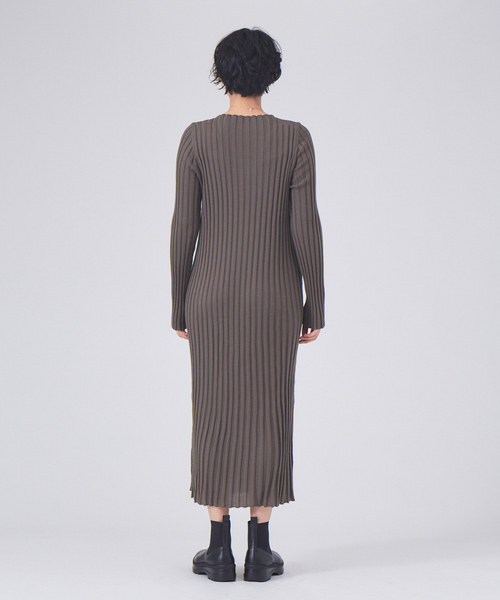 Rouge vif（ルージュヴィフ）の「リブニットワンピース（ワンピース・レディース・ホワイト/レッド/グレー・フリー）」の15枚目の写真