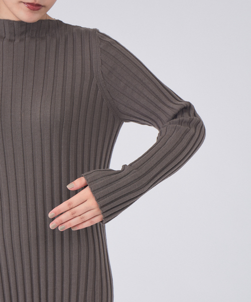 Rouge vif（ルージュヴィフ）の「リブニットワンピース（ワンピース・レディース・ホワイト/レッド/グレー・フリー）」の11枚目の写真