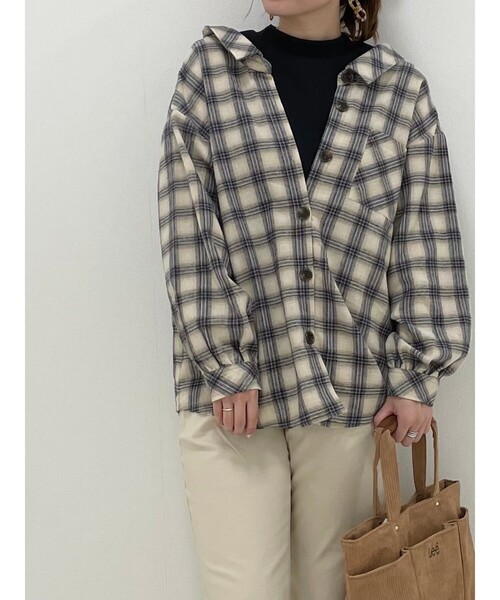 Cutie Blonde（キューティーブロンド）の「◆【S-L】アソートドッキングシャツ（シャツ/ブラウス・レディース・ブラウン系その他/グレー系その他2/パープル/ベージュ系1・02/01/03）」の8枚目の写真