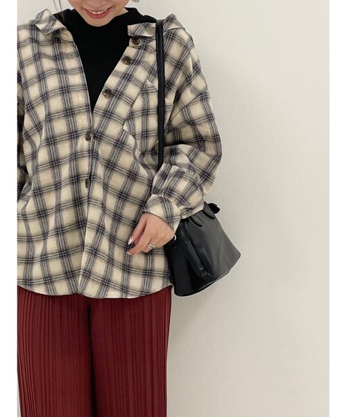 Cutie Blonde（キューティーブロンド）の「◆【S-L】アソートドッキングシャツ（シャツ/ブラウス・レディース・ブラウン系その他/グレー系その他2/パープル/ベージュ系1・02/01/03）」の10枚目の写真