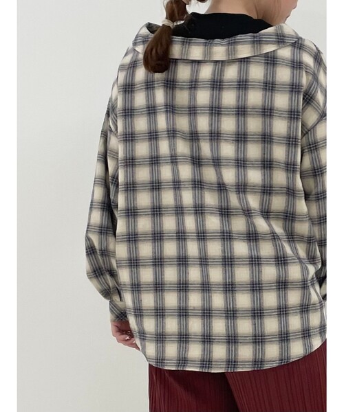 Cutie Blonde（キューティーブロンド）の「◆【S-L】アソートドッキングシャツ（シャツ/ブラウス・レディース・ブラウン系その他/グレー系その他2/パープル/ベージュ系1・02/01/03）」の5枚目の写真