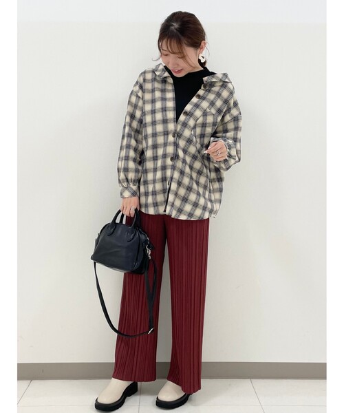 Cutie Blonde（キューティーブロンド）の「◆【S-L】アソートドッキングシャツ（シャツ/ブラウス・レディース・ブラウン系その他/グレー系その他2/パープル/ベージュ系1・02/01/03）」の12枚目の写真