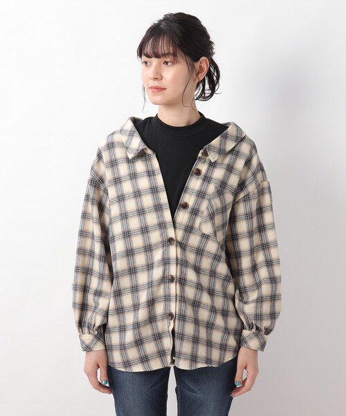 Cutie Blonde（キューティーブロンド）の「◆【S-L】アソートドッキングシャツ（シャツ/ブラウス・レディース・ブラウン系その他/グレー系その他2/パープル/ベージュ系1・02/01/03）」の22枚目の写真