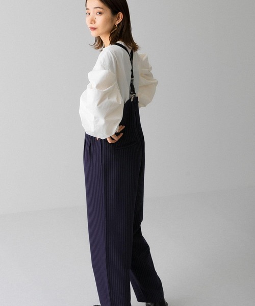 KBF（ケイビーエフ）の「2wayサスペンダーパンツ（サロペット/オーバーオール・レディース・ブラック/ブルー系その他・ONE）」の6枚目の写真