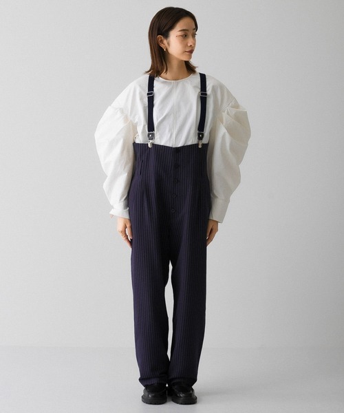 KBF（ケイビーエフ）の「2wayサスペンダーパンツ（サロペット/オーバーオール・レディース・ブラック/ブルー系その他・ONE）」の10枚目の写真