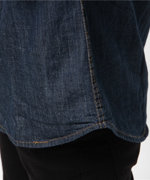 WEGO(ウィゴー)の「WEGO/デニムウエスタンシャツ(シャツ/ブラウス・メンズ・ダークインディゴブルー/ライトインディゴブルー/ブルー・MEDIUM/LARGE)」の12枚目の写真