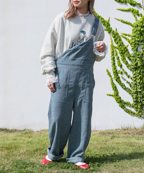 kutir（クティール）の「コーデュロイオーバーオール（サロペット/オーバーオール・レディース・ライトブルー/ダークブラウン/ベージュ/ライトグリーン・SMALL/MEDIUM/LARGE）」の7枚目の写真