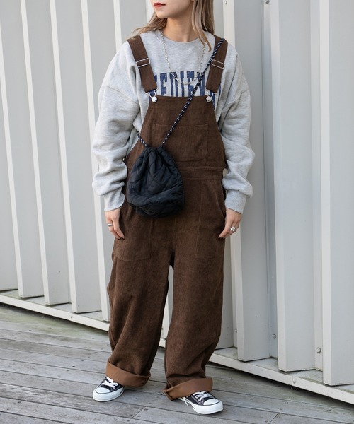 kutir（クティール）の「コーデュロイオーバーオール（サロペット/オーバーオール・レディース・ライトブルー/ダークブラウン/ベージュ/ライトグリーン・SMALL/MEDIUM/LARGE）」の20枚目の写真
