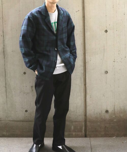 SHIPS any（シップス エニィ）の「SHIPS any: リサイクルウール ダッド ラペル ジャケット◇（テーラードジャケット・メンズ・チャコールグレー/グリーン・MEDIUM/LARGE）」の8枚目の写真