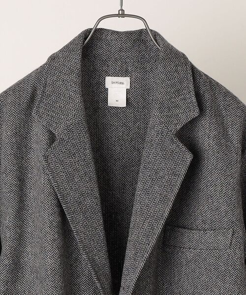 SHIPS any（シップス エニィ）の「SHIPS any: リサイクルウール ダッド ラペル ジャケット◇（テーラードジャケット・メンズ・チャコールグレー/グリーン・MEDIUM/LARGE）」の6枚目の写真