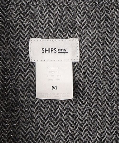 SHIPS any（シップス エニィ）の「SHIPS any: リサイクルウール ダッド ラペル ジャケット◇（テーラードジャケット・メンズ・チャコールグレー/グリーン・MEDIUM/LARGE）」の7枚目の写真