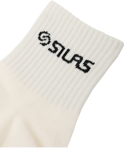 SILAS(サイラス)の「SHORT RIB SOCKS サイラス リブソックス(ソックス/靴下・メンズ・ホワイト/ブラック・ONE SIZE)」の3枚目の写真