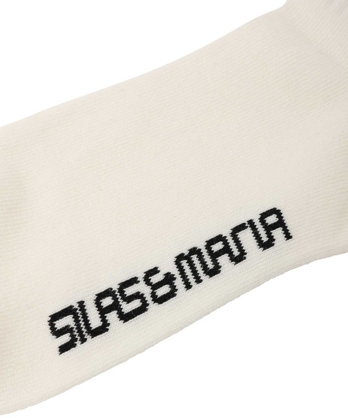 SILAS(サイラス)の「SHORT RIB SOCKS サイラス リブソックス(ソックス/靴下・メンズ・ホワイト/ブラック・ONE SIZE)」の4枚目の写真