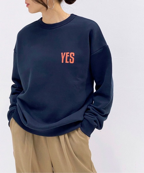 ottilie（オティーリエ）の「ロゴプリント裏毛プルオーバー（スウェット・レディース・チャコールグレー/ネイビー/グレー・FREE）」の11枚目の写真