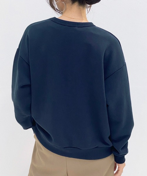 ottilie（オティーリエ）の「ロゴプリント裏毛プルオーバー（スウェット・レディース・チャコールグレー/ネイビー/グレー・FREE）」の15枚目の写真