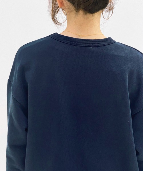 ottilie（オティーリエ）の「ロゴプリント裏毛プルオーバー（スウェット・レディース・チャコールグレー/ネイビー/グレー・FREE）」の17枚目の写真