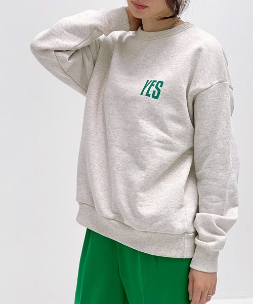 ottilie（オティーリエ）の「ロゴプリント裏毛プルオーバー（スウェット・レディース・チャコールグレー/ネイビー/グレー・FREE）」の8枚目の写真