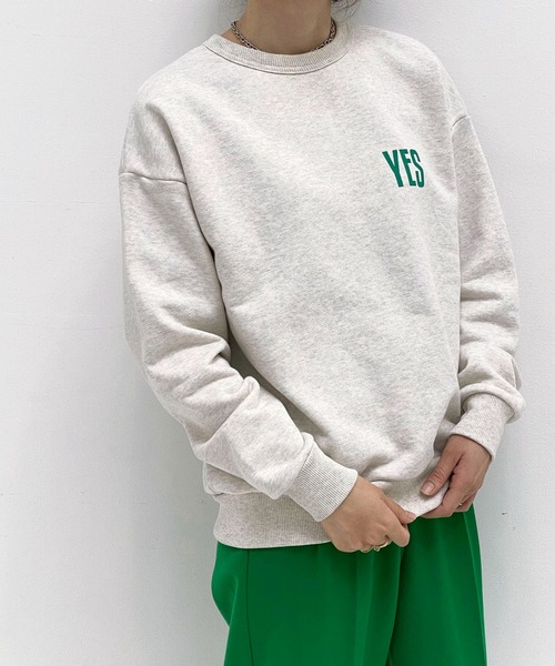 ottilie（オティーリエ）の「ロゴプリント裏毛プルオーバー（スウェット・レディース・チャコールグレー/ネイビー/グレー・FREE）」の9枚目の写真