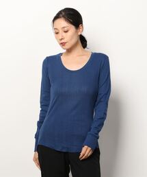 PACT（パクト）の「Women's Pointelle Ribbed Long Sleeve Tee パクト レディース オーガニックコットン ロングスリーブTシャツ（Tシャツ/カットソー）」