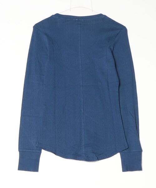 PACT(パクト)の「Women's Pointelle Ribbed Long Sleeve Tee パクト レディース オーガニックコットン ロングスリーブTシャツ(Tシャツ/カットソー・レディース・ネイビー/クリーム/レッド系その他・XS/S)」の4枚目の写真