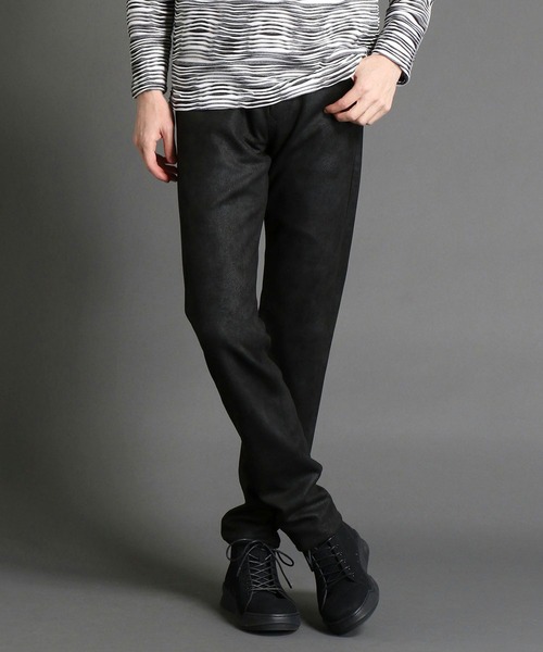 NICOLE CLUB FOR MEN（ニコルクラブフォーメン）の「【21年モデル】スウェードストレッチ５ポケットパンツ（その他パンツ・メンズ・ブラック/ネイビー/シルバーグレー/グレー系その他・SMALL/MEDIUM/LARGE/X-LARGE）」の2枚目の写真