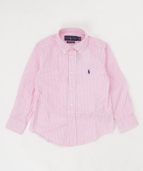 POLO RALPH LAUREN CHILDRENSWEAR（ポロ ラルフ ローレン チルドレンズウェア）の「ストライプド コットン ポプリン シャツ（シャツ/ブラウス・キッズ・ピンク・4/6/7）」の3枚目の写真
