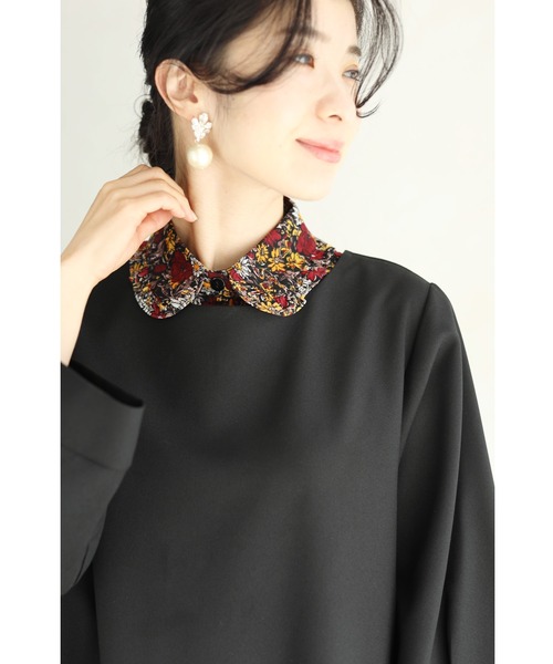 cawaii(カワイイ)の「いつもの服が変わる。鮮やかな花画付け襟(付け襟・レディース・レッド・FREE)」の9枚目の写真