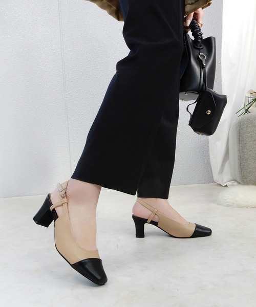 alala(アララ)の「バックストラップコンビパンプス(パンプス・レディース・アイボリー/ブラック/ベージュ/グレー系その他・S/M/L/LL)」の20枚目の写真