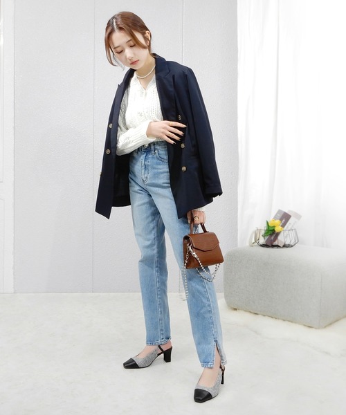 alala(アララ)の「バックストラップコンビパンプス(パンプス・レディース・アイボリー/ブラック/ベージュ/グレー系その他・S/M/L/LL)」の10枚目の写真