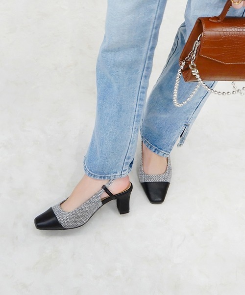 alala(アララ)の「バックストラップコンビパンプス(パンプス・レディース・アイボリー/ブラック/ベージュ/グレー系その他・S/M/L/LL)」の12枚目の写真