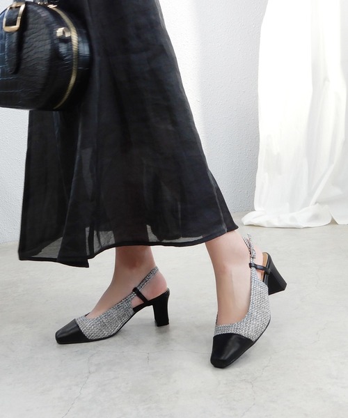 alala(アララ)の「バックストラップコンビパンプス(パンプス・レディース・アイボリー/ブラック/ベージュ/グレー系その他・S/M/L/LL)」の17枚目の写真