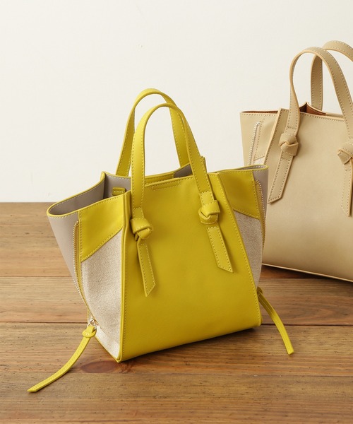 N.（N. Natural Beauty Basic）（エヌエヌナチュラルビューティーベーシック）の「◆サイドジップショルダーバッグ（ショルダーバッグ・レディース・ブラウン/ベージュ/イエロー・ﾌﾘ-）」の3枚目の写真