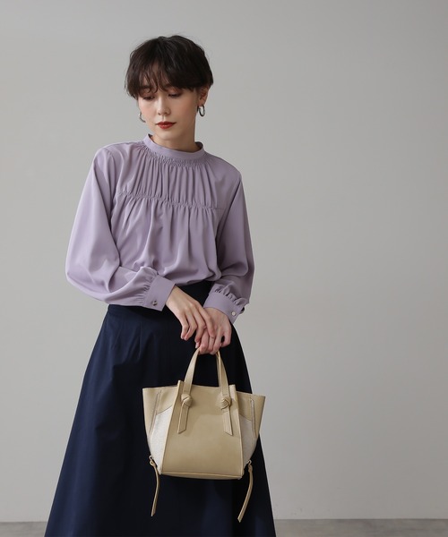 N.（N. Natural Beauty Basic）（エヌエヌナチュラルビューティーベーシック）の「◆サイドジップショルダーバッグ（ショルダーバッグ・レディース・ブラウン/ベージュ/イエロー・ﾌﾘ-）」の6枚目の写真