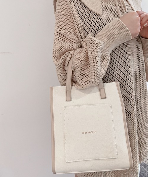 Me%（ミィパーセント）の「キャンバスパイピングショルダーバッグ（ショルダーバッグ・レディース・アイボリー/ブラック/ライトブルー・FREE）」の5枚目の写真