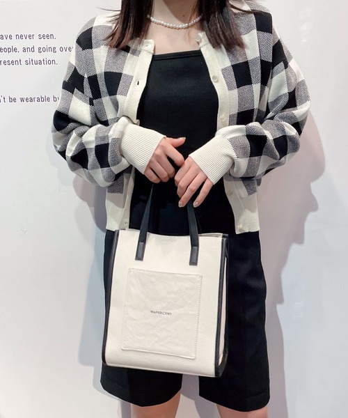 Me%（ミィパーセント）の「キャンバスパイピングショルダーバッグ（ショルダーバッグ・レディース・アイボリー/ブラック/ライトブルー・FREE）」の7枚目の写真