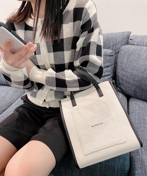 Me%（ミィパーセント）の「キャンバスパイピングショルダーバッグ（ショルダーバッグ・レディース・アイボリー/ブラック/ライトブルー・FREE）」の10枚目の写真