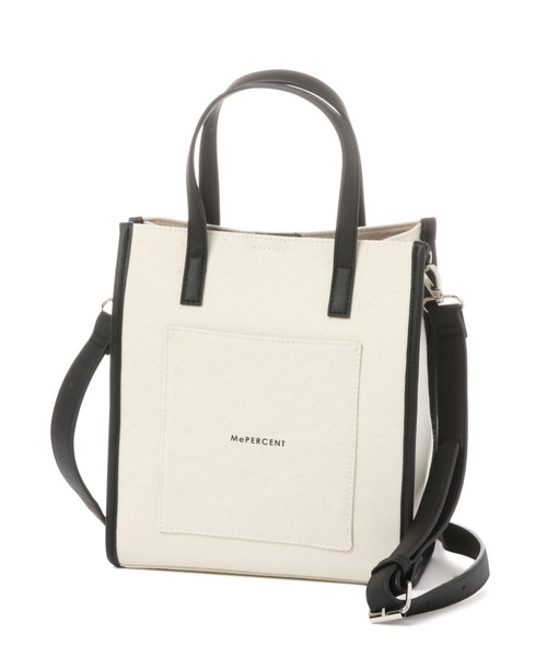 Me%（ミィパーセント）の「キャンバスパイピングショルダーバッグ（ショルダーバッグ・レディース・アイボリー/ブラック/ライトブルー・FREE）」の12枚目の写真