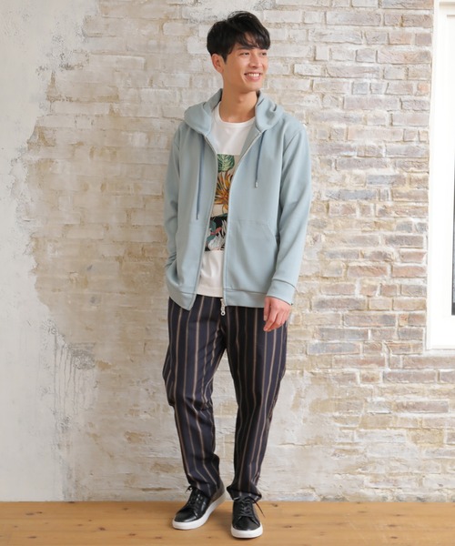 UNION STATION(ユニオンステーション)の「【セットアップ対応】T/Cストライプ イージーパンツ(その他パンツ・メンズ・ベージュ/ネイビー・S/M/L)」の3枚目の写真