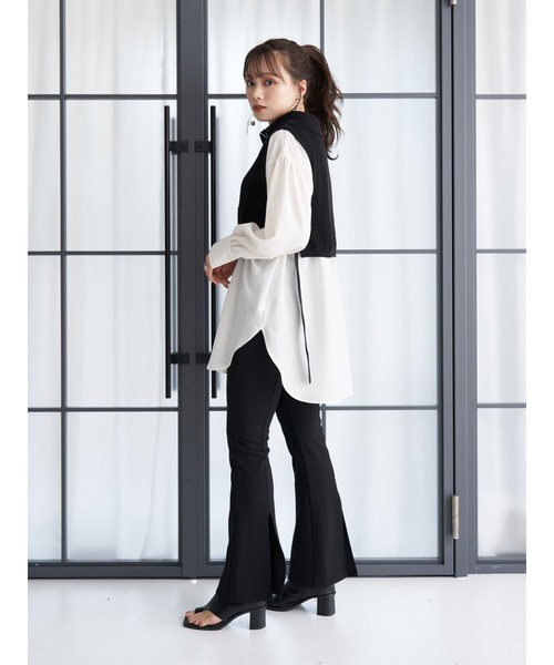 earth music&ecology（アースミュージックアンドエコロジー）の「フロントジップニットベスト＊（ベスト・レディース・ブラック/その他8・FREE）」の12枚目の写真