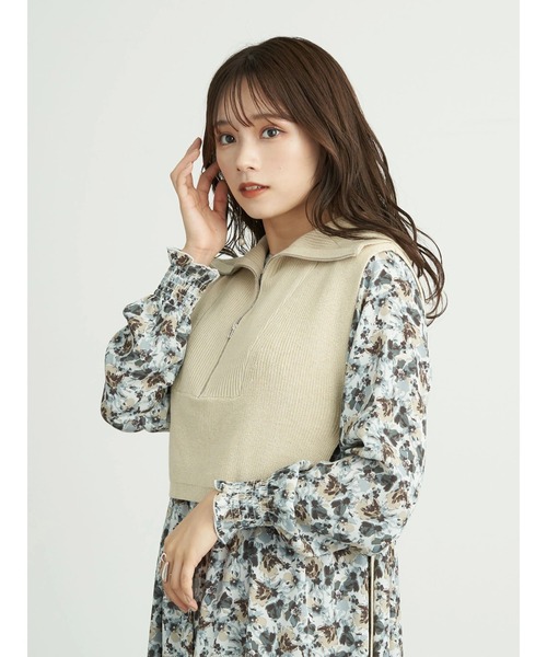 earth music&ecology（アースミュージックアンドエコロジー）の「フロントジップニットベスト＊（ベスト・レディース・ブラック/その他8・FREE）」の14枚目の写真