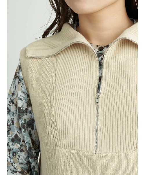 earth music&ecology（アースミュージックアンドエコロジー）の「フロントジップニットベスト＊（ベスト・レディース・ブラック/その他8・FREE）」の21枚目の写真