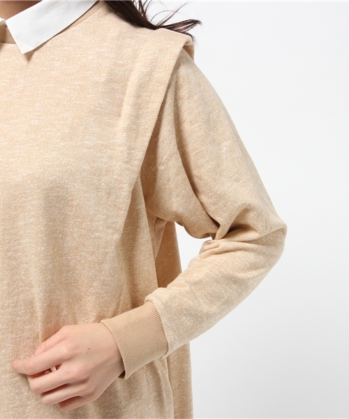 Kastane(カスタネ)の「【Kastane】重ね着風とび裏毛ワンピース(ワンピース・レディース・ボルドー/ベージュ/チャコールグレー・FREE)」の8枚目の写真