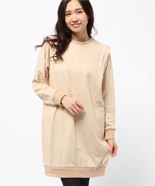 Kastane(カスタネ)の「【Kastane】重ね着風とび裏毛ワンピース(ワンピース・レディース・ボルドー/ベージュ/チャコールグレー・FREE)」の12枚目の写真