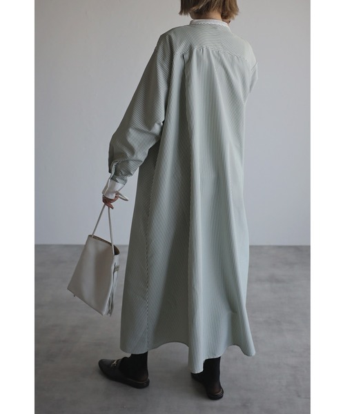 Bonjour Sagan（ボンジュールサガン）の「ストライプシャツワンピース（シャツワンピース・レディース・グリーン/ブルー/レッド・FREE）」の7枚目の写真