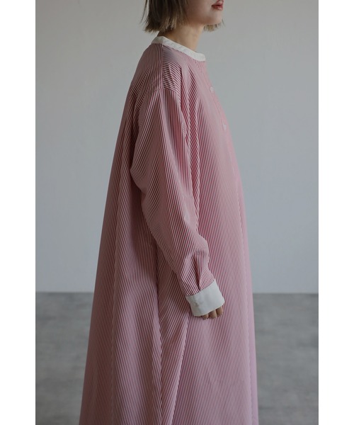 Bonjour Sagan（ボンジュールサガン）の「ストライプシャツワンピース（シャツワンピース・レディース・グリーン/ブルー/レッド・FREE）」の21枚目の写真