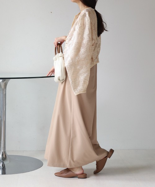 Bab（バブ）の「シアーフラワージャケット（ノーカラージャケット・レディース・ブラック/イエロー/ホワイト系その他・M）」の12枚目の写真