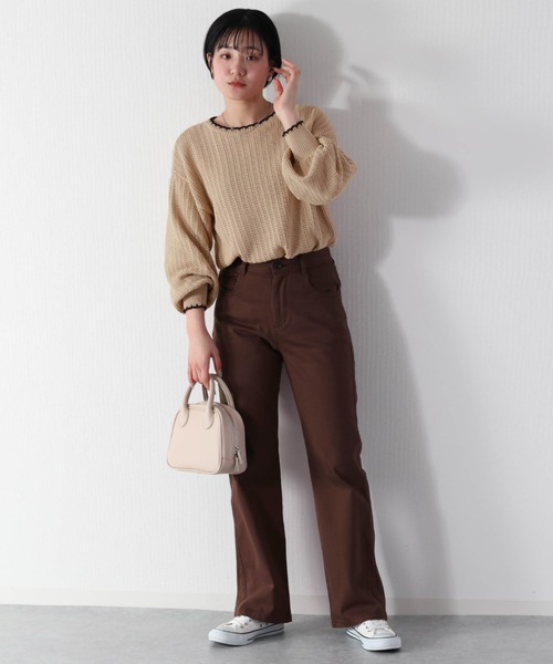 cepo(セポ)の「ビューティーフレアーパンツ(その他パンツ・レディース・ブラウン/ピンク/ブルー/グリーン・S/M/L)」の7枚目の写真